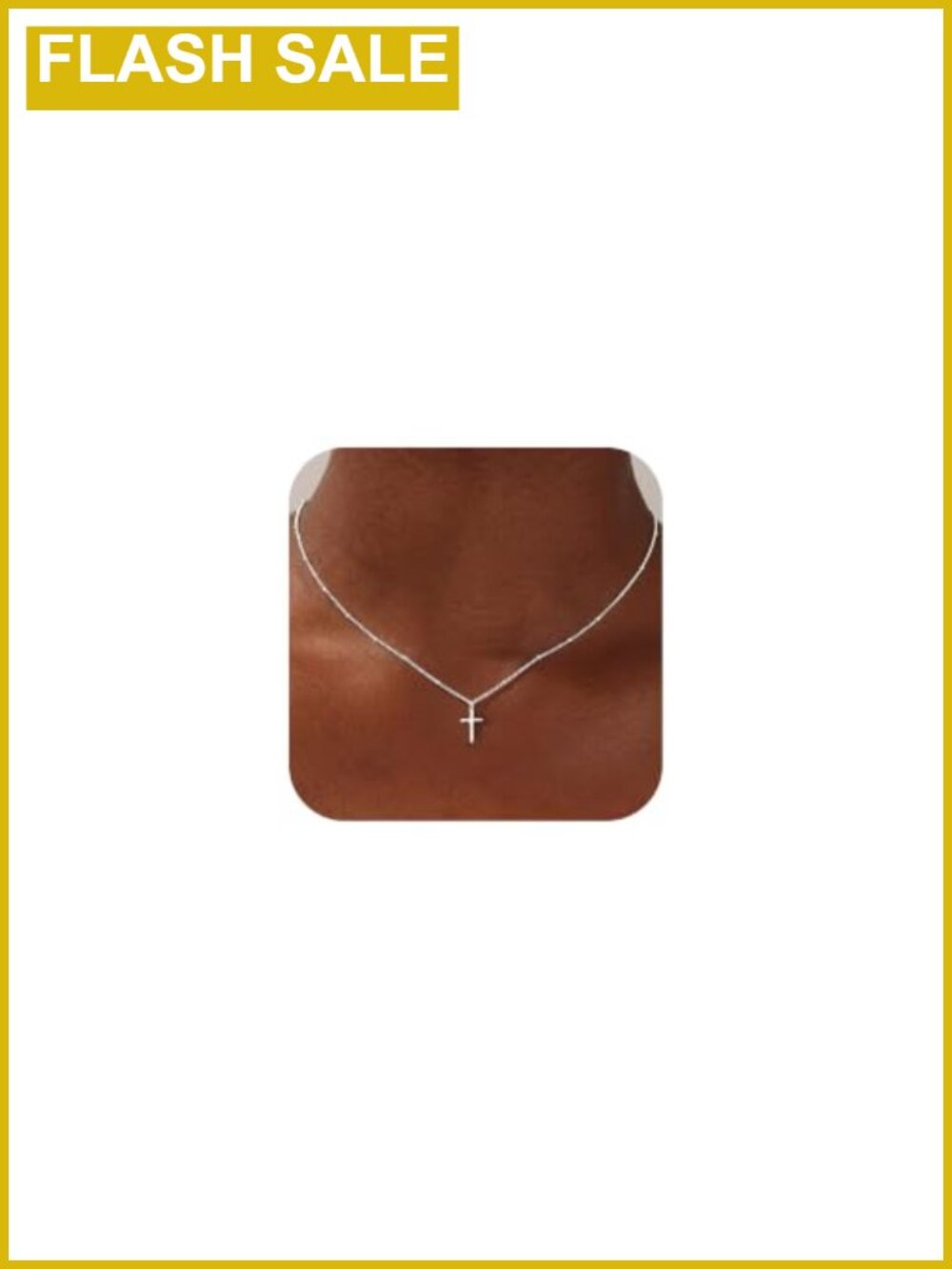 925 Sterling Silver Plated Cross Necklace Women Dainty Pendant Necklace